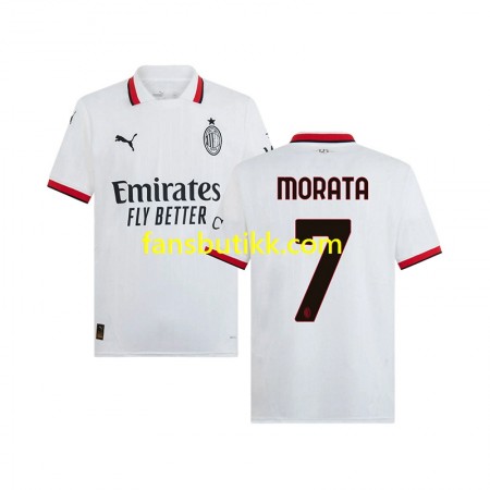 Fotballdrakt AC Milan Morata 7 Bortetrøye 2024-2025 Kortermet